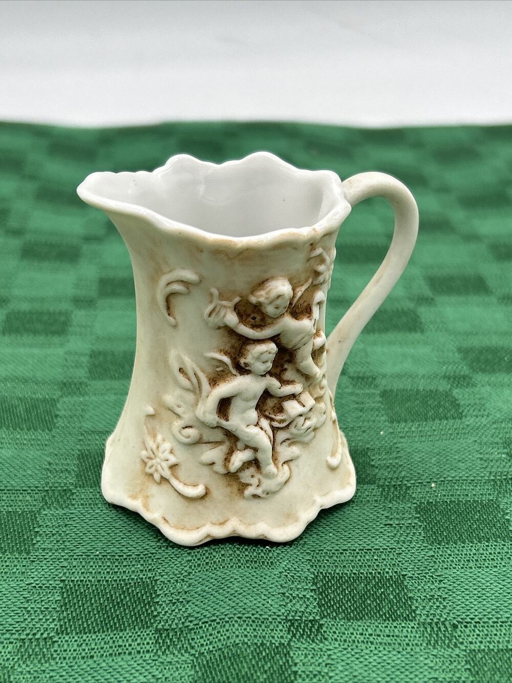 Lefton's Exclusives JAPAN #215-Art Nouveau-Cherubs Mini Bisque Creamer (NEM)